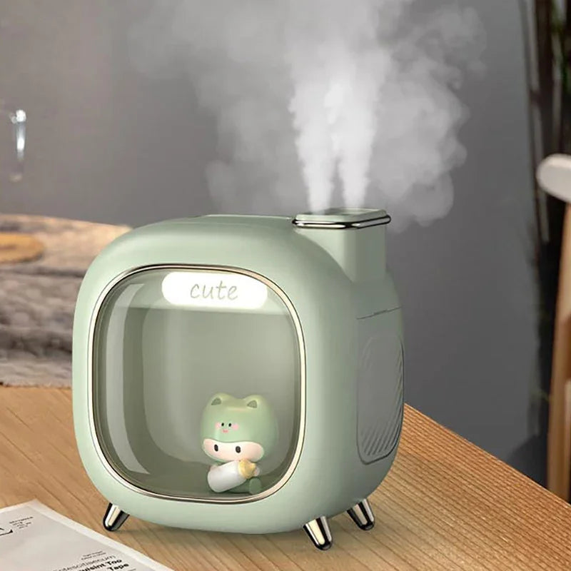 Humidificador Portátil Doble Niebla con Luz Nocturna