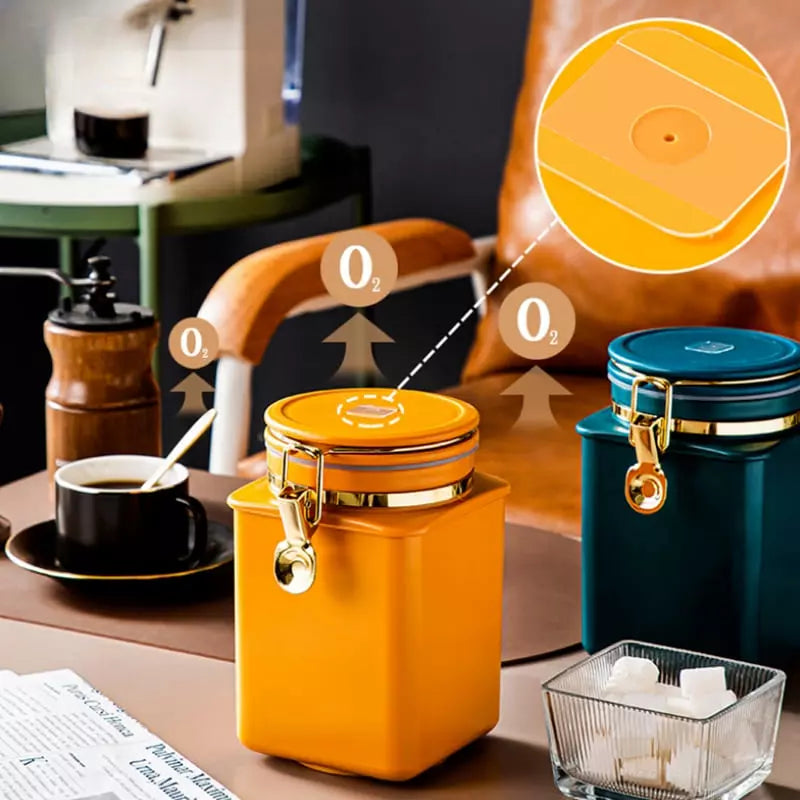 Recipiente Hermético con Tapa para Café
