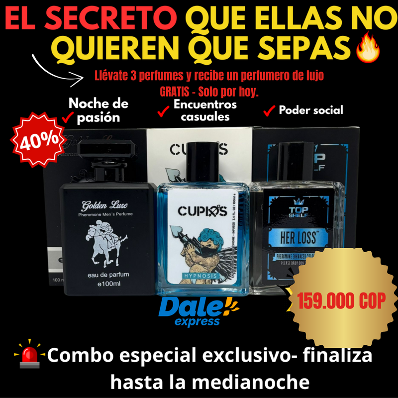 Compra 3 perfumes y recibe el 4º GRATIS (valorado en 49.000 COP)"