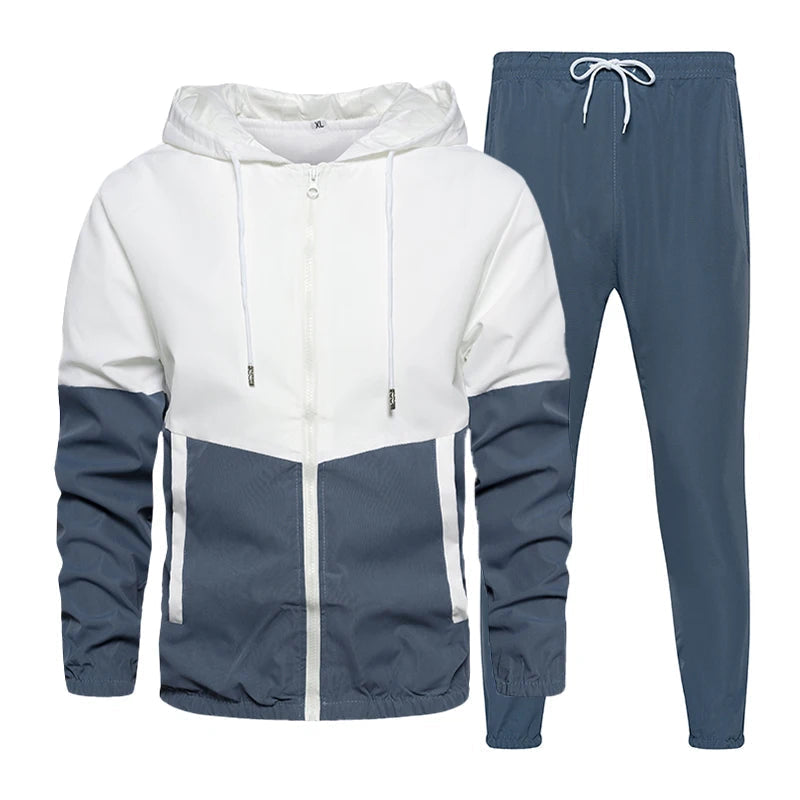 Conjunto Deportivo Masculino con Chaqueta y Pantalón Bicolor